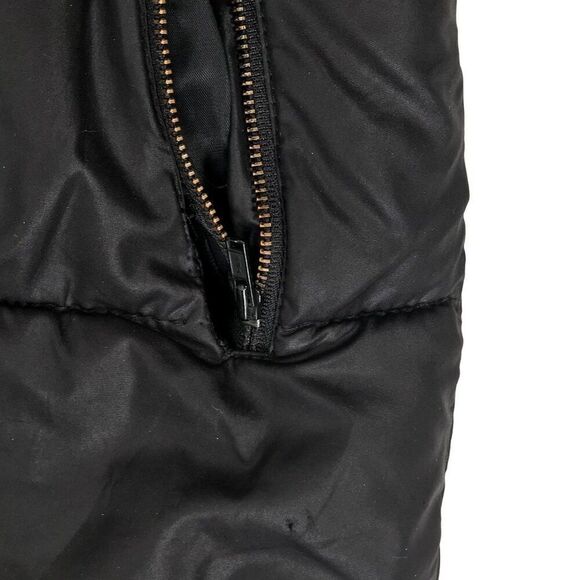 Women's Y2K H&M Classy Minimalist Black Longline Winter Puffer Parka Coat / 4 - Picture 6 of 10